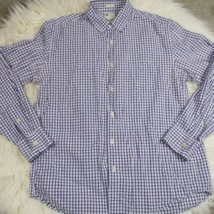 J.Crew Blue Tailored Fit Washed Casual Dress Shirt